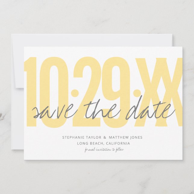 Save the Date, Hochzeit, Foto auf der Rückseite Save The Date (Vorderseite)