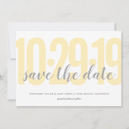 Save the Date, Hochzeit, gelb Date