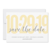 Save the Date, Hochzeit, gelb