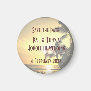 Save the Date Hochzeit in Hawaii Magnet