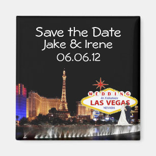 Save the Date Hochzeit in Las Vegas Magnet