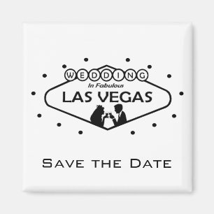 Save the Date Hochzeit in Las Vegas Magnet