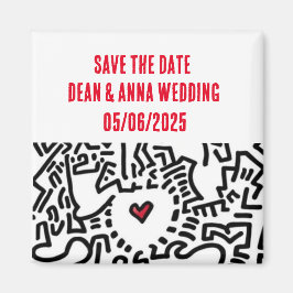 Save the Date Hochzeit laden Herz ein Magnet