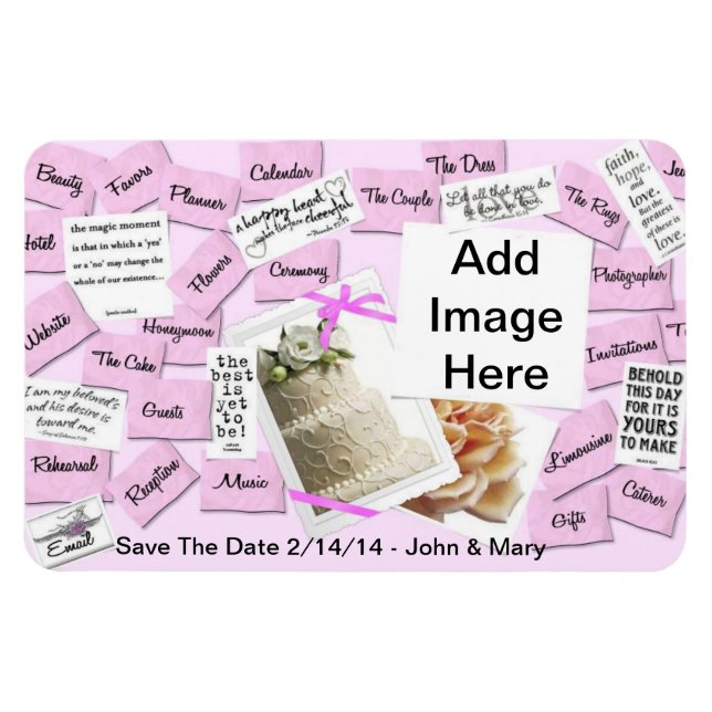 Save the Date Hochzeit Magnet (Horizontal)