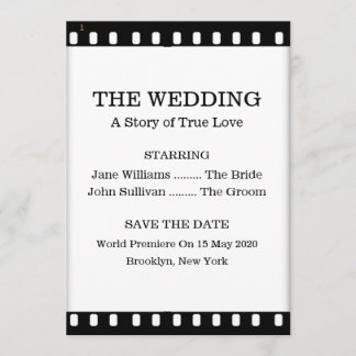 Save the Date Hochzeit mit einem Filmthema