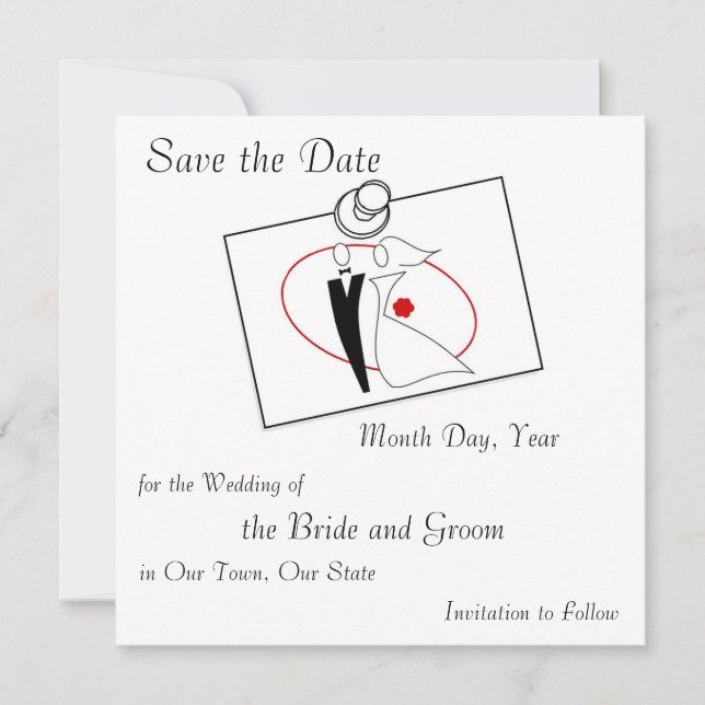 Save the Date Hochzeit Post-it (Vorderseite)