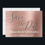 Save the Date Hochzeit Rose Gold Pink Foil<br><div class="desc">Save the Date Hochzeit Imitate Foil Rose Gold Blush Pink Einladung, die perfekt für eine Rose Gold oder Blush Pink Geburtstagsparty, Baby Dusche oder Hochzeit. Die Save the Date Card ist Teil der Rose Gold Imitats Brushed Metal Collection. Wenn Sie passende Artikel wünschen, wenden Sie sich bitte an den Designer....</div>