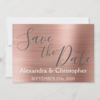 Save the Date Hochzeit Rose Gold Pink Foil