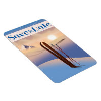 Save the Date Hochzeit Vintag Ski