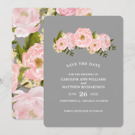 Save The Date. Hochzeit von Graublütenpink Date