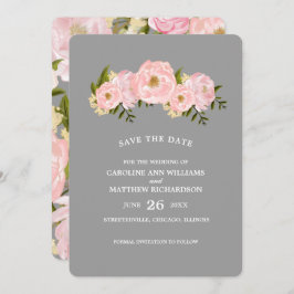 Save The Date. Hochzeit von Graublütenpink Save The Date