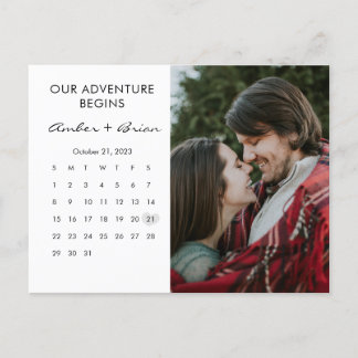 Save the Date Hochzeitkalender Foto Postkarte