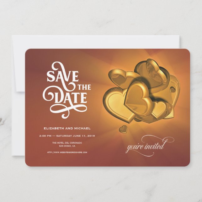 Save the Date Hochzeitsankündigung (Version 3) (Vorderseite)