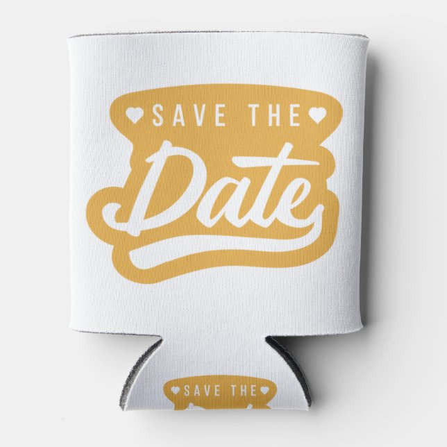 Save the Date Hochzeitseinladung Dosenkühler (Vorderseite)