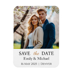 Save the Date Hochzeitseinladung Foto Magnet