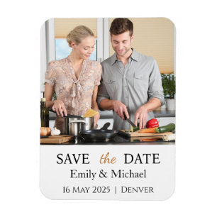 Save the Date Hochzeitseinladung Foto Magnet