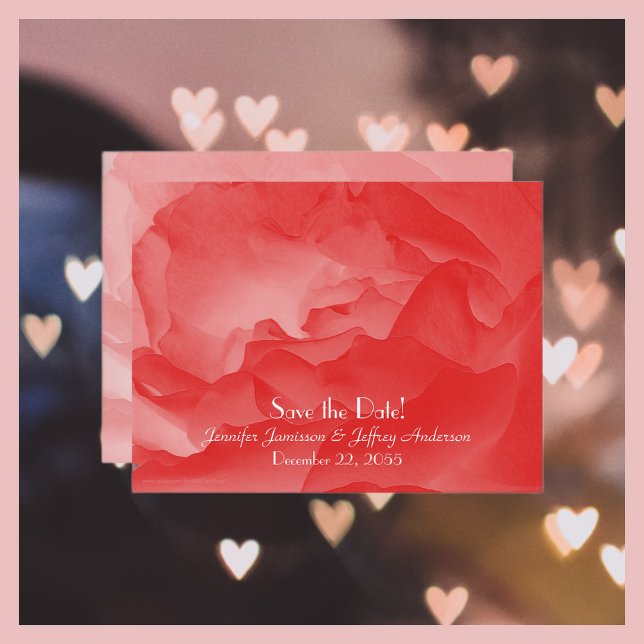 Save the Date Hochzeitserklärung Korallenrosa Postkarte (Von Creator hochgeladen)