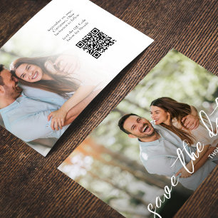 Save the Date Hochzeitsfotovorlage Minimalistisch Einladung
