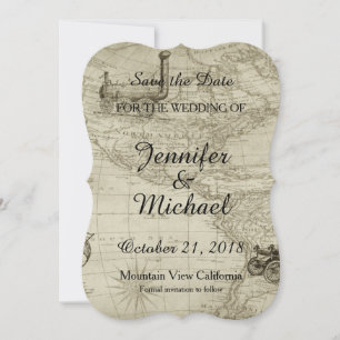 Save the Date Hochzeitshandschrift Vintage Karte