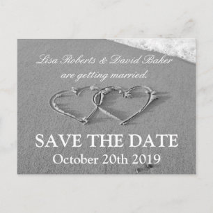 Save the Date Hochzeitskarte   Thema Strand Ankündigungspostkarte
