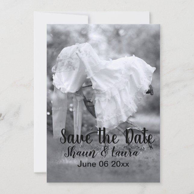 Save the Date Hochzeitskleid (Vorderseite)