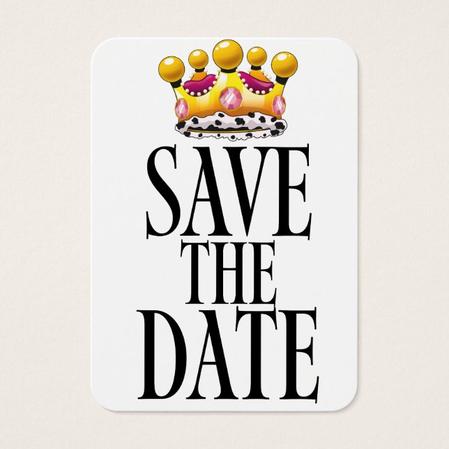 Save the Date Hochzeitskrone (Vorderseite)