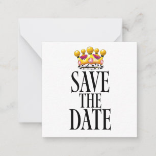 Save the Date Hochzeitskrone Mitteilungskarte
