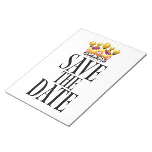 Save the Date Hochzeitskrone Notizblock
