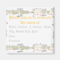 Save the Date Hochzeitsmagnet (Hochzeitsmontage)