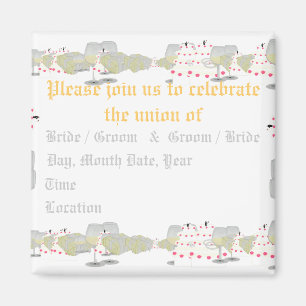 Save the Date Hochzeitsmagnet (Hochzeitsmontage) Magnet