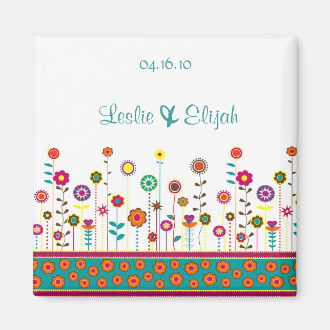 Save the Date - Hochzeitsmagnet Magnet (Vorne)