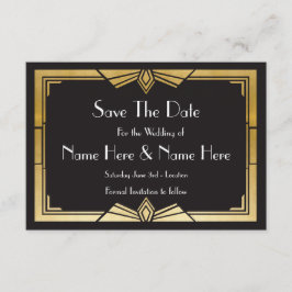 Save the Date Hochzeitsparty Gold Einladungen aus 