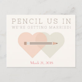 Save the Date Hochzeitspostkarte Ankündigungspostkarte