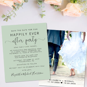 Save the Date Hochzeitssage für Foto-Empfang