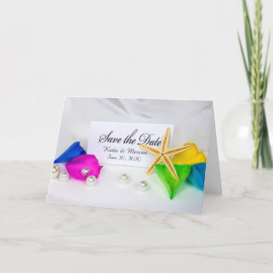 Save the Date Hochzeitssterne und Perlen Ankündigung