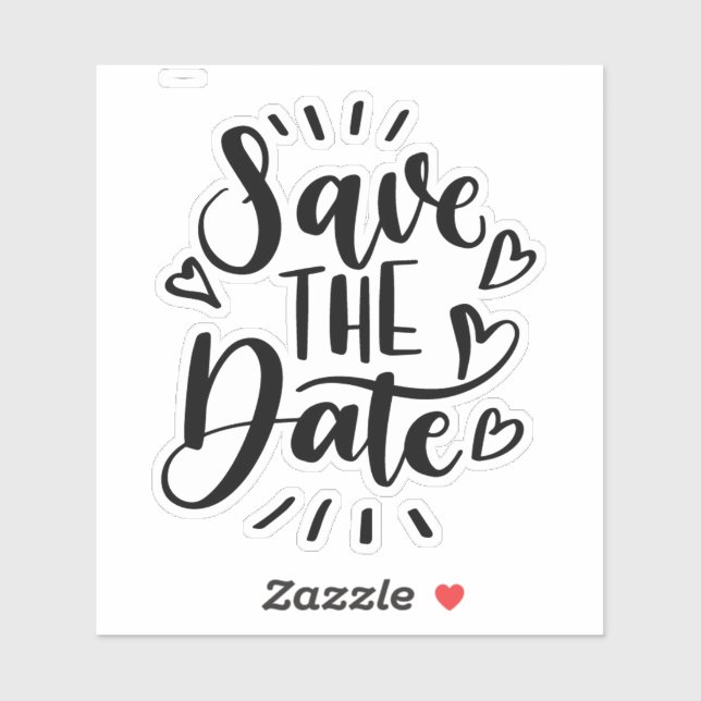 Save the Date Hochzeitsticker Aufkleber (Blatt)