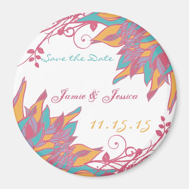 Save the Date HoneySuckle Wedding Magnet (Vorne)