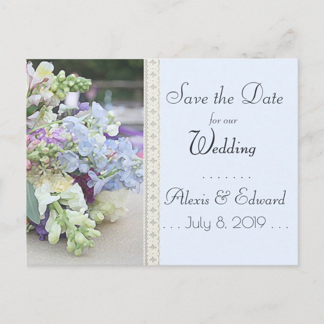 Save the Date - Hübsch Postkarte (Vorderseite)