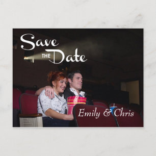 Save the Date Hübsche Script-Postkarte Ankündigungspostkarte
