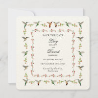 Save the Date Hummingbird