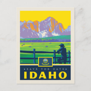 Save The Date   Idaho Einladungspostkarte