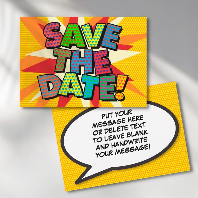 SAVE THE DATE Ihr Message Speech Bubble Spaß Ankündigung (Von Creator hochgeladen)