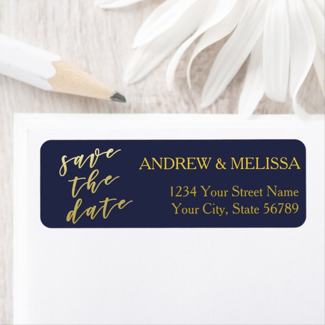 Save The Date | Imitate Gold Script (Insitu)