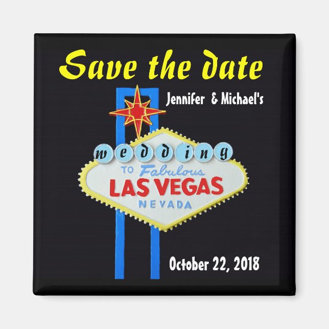 Save the Date in Las Vegas Magnet (Vorne)
