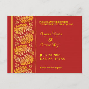 Save the Date indische Art-Karte