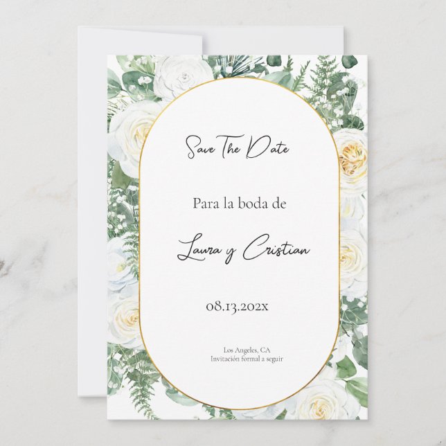 Save the Date invitación de boda Einladung (Vorderseite)