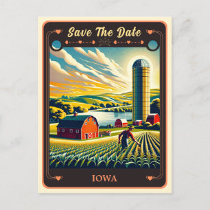 Save The Date   Iowa Einladung Postkarte