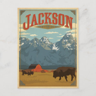 Save The Date Jackson, WY Ankündigungspostkarte