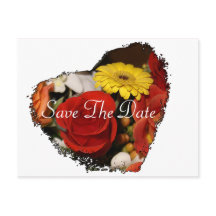 "Save the Date" Jagged Edge Heart Bouquet