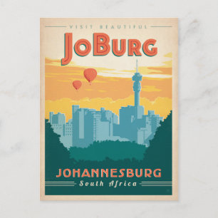 Save The Date   JoBerg, Südafrika Ankündigungspostkarte